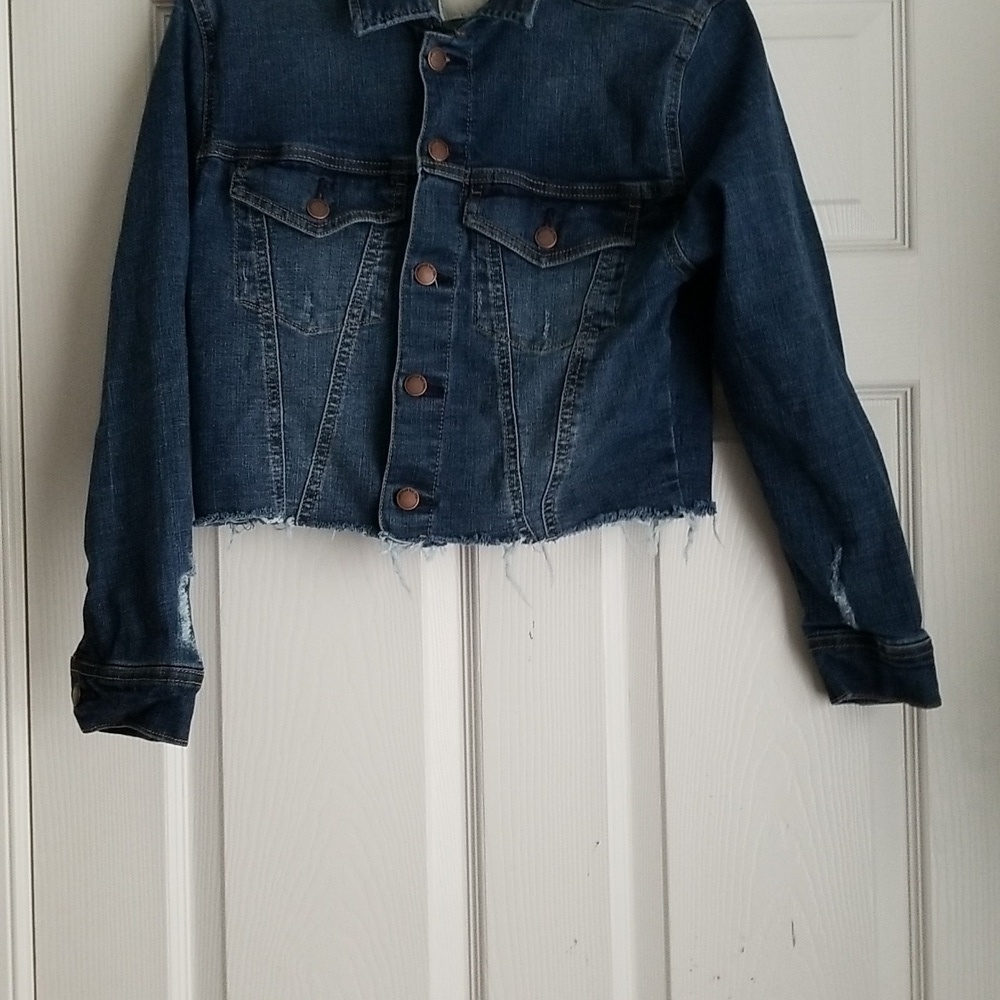 American Rag Off The Rack Distressed Denim Jacket - Picture 2 of 12